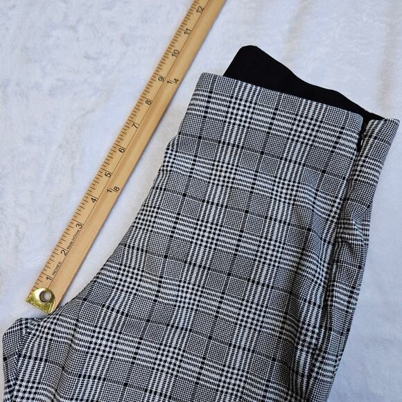 Old Navy Career Wear Business Plaid Pants Black White Size 0 High Rise Cropped - Picture 11 of 12